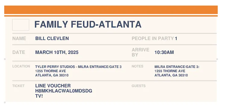 Family Feud tickets Atlanta